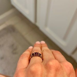 14k gold amethyst ring